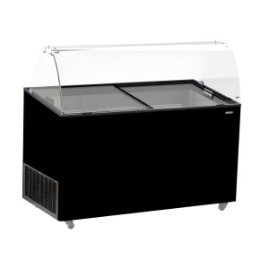 Výkladová vitrína na čiernu zmrzlinu - Optimálne skladovanie 10 x 5 L - Značka CombiSteel