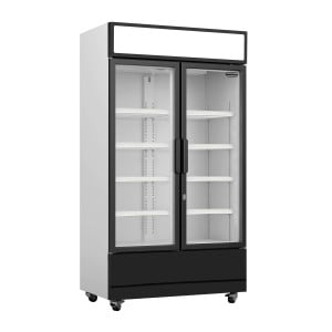 Refrigerated Beverage Display Case 2 Glass Doors 670 L CombiSteel - Professional Refrigerated Cabinet
