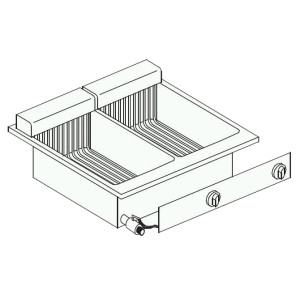 Drop-In Electric Built-In Fryer - 2 x 10 L - CombiSteel