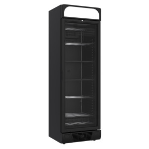 Čierna negatívna chladiaca skriňa - 1 sklenené dvere - 382 L - CombiSteel