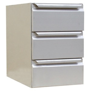 Blok 3 zásuvky pre stôl - Š 400 x H 630 mm - CombiSteel