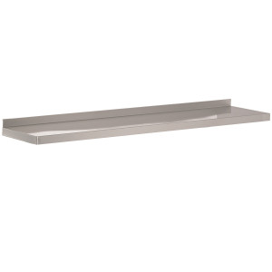 Nástenná polica z nehrdzavejúcej ocele - D 1200 x H 300 mm - CombiSteel