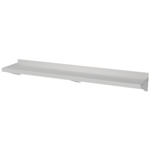 Nástenná polica z nehrdzavejúcej ocele s konzolami - L 1000 x P 400 mm - CombiSteel