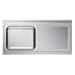 Drez 1 Komora a Odkvapkávač vpravo s Chrbátom - L 1400 x P 700 mm - CombiSteel