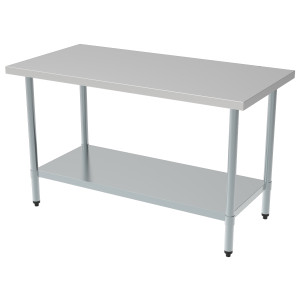 Stôl Inox s odnímateľnou policou - Š 700 x H 700 mm - CombiSteel