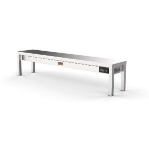 Keramická vyhrievaná stolová polica - 1 úroveň - D 1600 x Š 300 mm - CombiSteel