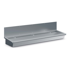 Nerezový drez s odtokovou zátkou a krytom proti rozstreku - D 1800 x Š 468 mm - CombiSteel