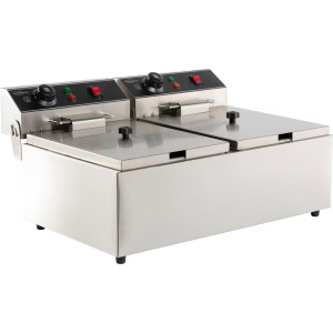 Elektrická fritéza na položenie - 2 x 6 L - CombiSteel