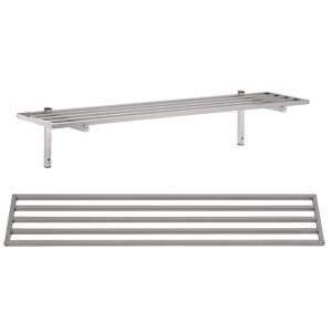 Nástenná polica s mrežou a držiakom - Š 1000 x H 300 mm - CombiSteel