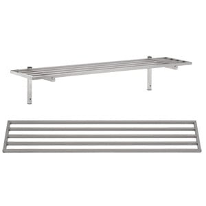 Nástenná polica s mrežou a držiakom - Š 1200 x H 300 mm - CombiSteel