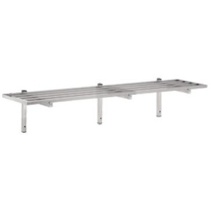 Nástenná polica s mrežou a držiakom - L 2000 x P 300 mm - CombiSteel