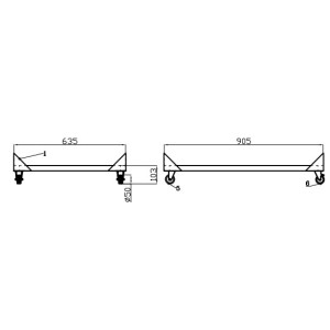 Support pour Saladette à 2 Portes