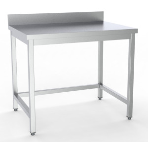 Stôl Inox s opierkou - D 1000 x Š 600 mm - CombiSteel