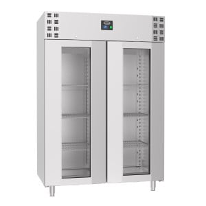 Armoire Réfrigérée Négative en Inox - 2 Portes Vitrées - 1400 L - CombiSteel