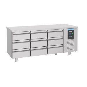 Positive Refrigerated Table GN 1/1 with 9 Drawers - 474 L - CombiSteel