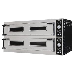 Four à Pizza à 2 Chambres - 2 x 9 Pizzas - 400 V - CombiSteel