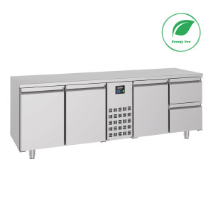 Pozitívny chladiaci stôl GN 1/1 s 3 dverami a 2 zásuvkami - 632 L - CombiSteel
