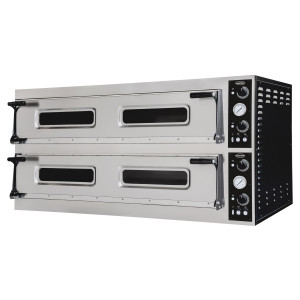 2-Chamber Pizza Oven - 2 x 6 Pizzas - 400 V - CombiSteel