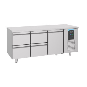Pozitívna chladená tabuľa GN 1/1 s 1 dverami a 4 zásuvkami - 474 L - CombiSteel