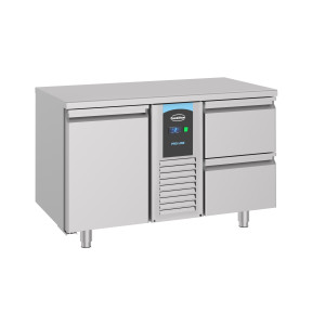 Pozitívna chladiaca skriňa GN 1/1 s 1 dverami a 2 zásuvkami - 281 L - CombiSteel