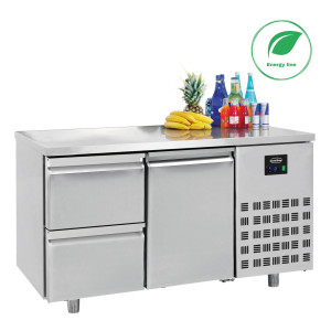 Pozitívna chladená tabuľa GN 1/1 s 1 dverami a 2 zásuvkami - 281 L - CombiSteel