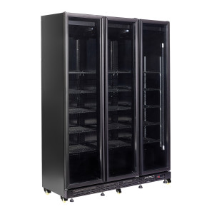 Positive Refrigerated Display Case with 3 Heated Glass Doors - CombiSteel
