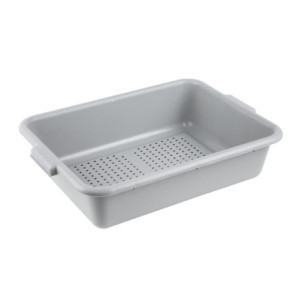 Perforated Food Tray in Polypropylene - Gray - Vogue