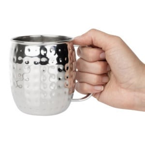 Mug z Kladivovanej Nehrdzavejúcej Ocele - 440 ml - Olympia