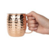 Hammered Copper Stainless Steel Mug - 440 ml - Set of 6 - Olympia