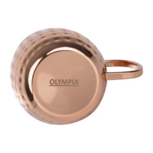 Hammered Copper Stainless Steel Mug - 440 ml - Set of 6 - Olympia