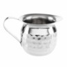 Mini Hammered Stainless Steel Milk Jug - 120 ml - Set of 6 - Olympia