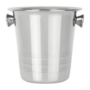 Stainless Steel Ice Bucket with Handles and Grooves - 1050 ml - Olympia