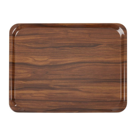 Smooth Laminated Tray Capri Walnut - 460 x 360 mm - Cambro