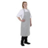 Gray and White Striped Bib Apron - Whites Chefs Clothing