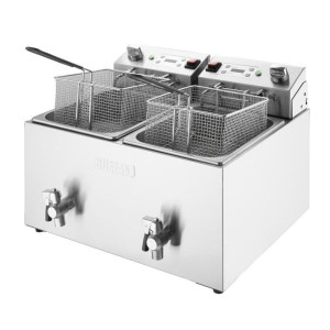Dvojitá elektrická fritéza s časovačom - 2 x 8 L - Buffalo