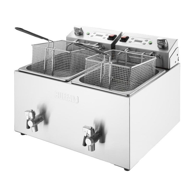 Dvojitá elektrická fritéza s časovačom - 2 x 8 L - Buffalo Dvojitá elektrická fritéza s časovačom - 2 x 8 L - Buffalo