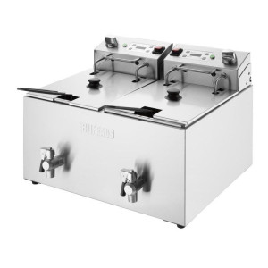 Dvojitá elektrická fritéza s časovačom - 2 x 8 L - Buffalo