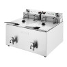 Dvojitá elektrická fritéza s časovačom - 2 x 8 L - Buffalo