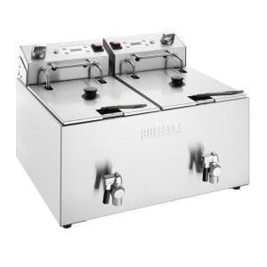 Dvojitá elektrická fritéza s časovačom - 2 x 8 L - Buffalo