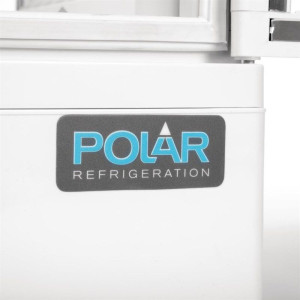 Vitrine Réfrigérée Positive Blanche 2 Portes Incurvées 86 L - Polar