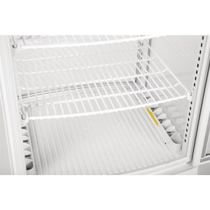 Vitrine Réfrigérée Positive Blanche 2 Portes Incurvées 86 L - Polar