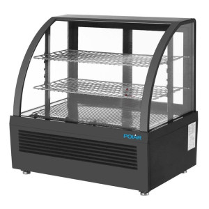 Čierna pultová chladiaca vitrína - 100 L - Polar
