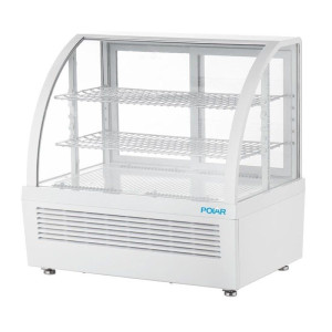 Vitrine Réfrigérée de Comptoir Blanche - 2 Etagères - 100 L - Polar