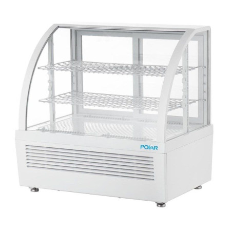 Vitrine Réfrigérée de Comptoir Blanche - 2 Etagères - 100 L - Polar