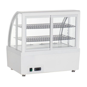 Vitrine Réfrigérée de Comptoir Blanche - 2 Etagères - 100 L - Polar