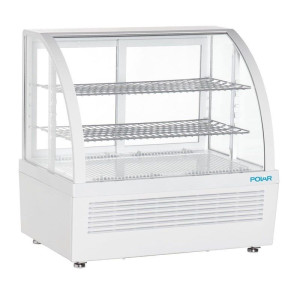 Vitrine Réfrigérée de Comptoir Blanche - 2 Etagères - 100 L - Polar