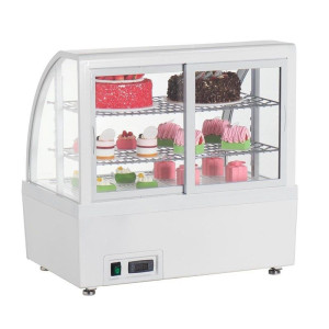 Vitrine Réfrigérée de Comptoir Blanche - 2 Etagères - 100 L - Polar