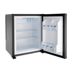 Mini chladnička s plnými dverami čierna do hotelovej izby - 29 L - Polar