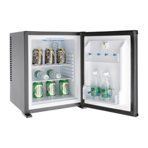 Mini chladnička s plnými dverami čierna do hotelovej izby - 29 L - Polar