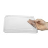 PET viečka pre recyklovateľné jedálenské tácky 263 x 201 mm - Sada 90 - Faerch